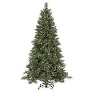6 Foot Prelit Cashmere and PVC Mixed Tips Hinged Christmas Tree