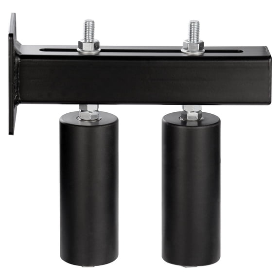 6 Foot Sliding Gate Hardware Kit with T-Bracket Universal Adjustable Heavy Duty Black Guide Roller for Sliding Gates and Rolling Doors