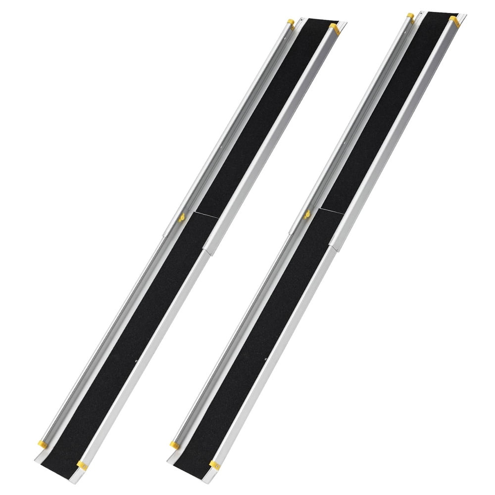 Adjustable Step Ramps 6 Ft/8 Ft Adjustable Wheelchair Ramps, Anti Slip Portable Aluminum Ramp ...