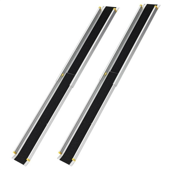 6 Ft/8 Ft Adjustable Wheelchair Ramps, Anti Slip Portable Aluminum Ramp for Wheelchairs with Storage Bag, 600 Lbs Capacity, 7.9 Inch Wide for Home Steps, Doorways, Stairs