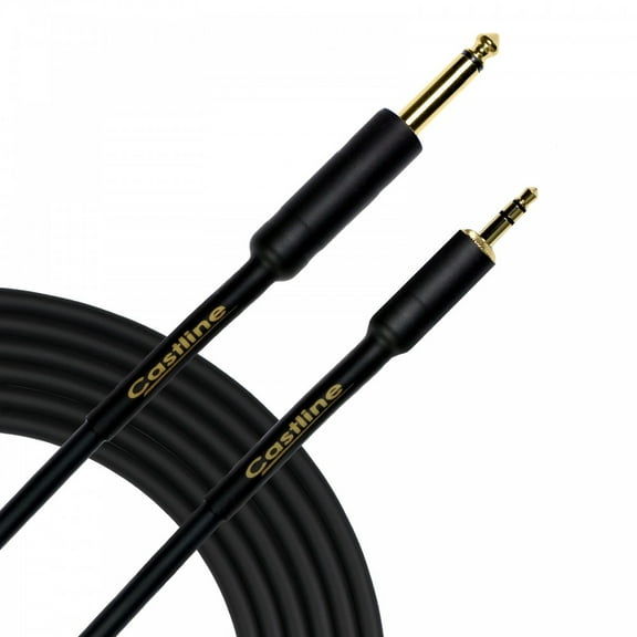 6 Ft Castline Gold 3.5mm TRS to 1/4" TS Patch Cable Mogami 2549 (no ring connection)