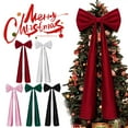 thumbnail image 1 of 6 Ft Giant Bows for Christmas Tree - Big Red Velvet Bow for Tree Topper Window Wall Mantle - Indoor Home Room Party Valentines Xmas Decoration, 1 of 10