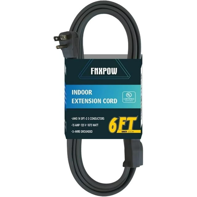 6 Ft Heavy Duty Appliance Extension Cord 14 Gauge 3 Prong SPT3 Cable