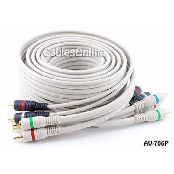 6 Ft. High Quality Python Component Audio/Video 5-Rca (Rgb/Rw) Cable, Av-706P