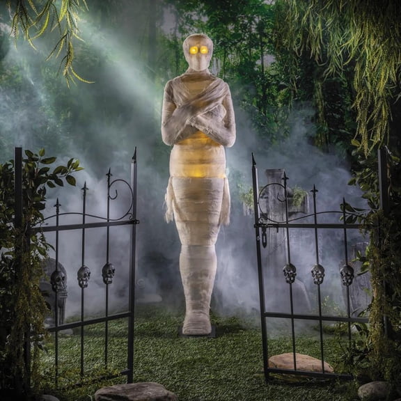 Life-Size Light-Up Mummy Standing Halloween Decoration - 6 ft