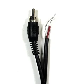 6-Ft Rca Male Shielded Audio Cable To Bare Wire For Speakers Subwoofer Audio