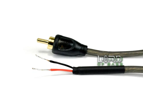 6-Ft Rca Male Shielded Audio Cable To Bare Wire For Speakers Subwoofer Ofc