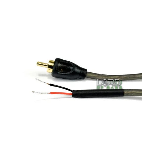 6-Ft Rca Male Shielded Audio Cable To Bare Wire For Speakers Subwoofer Ofc