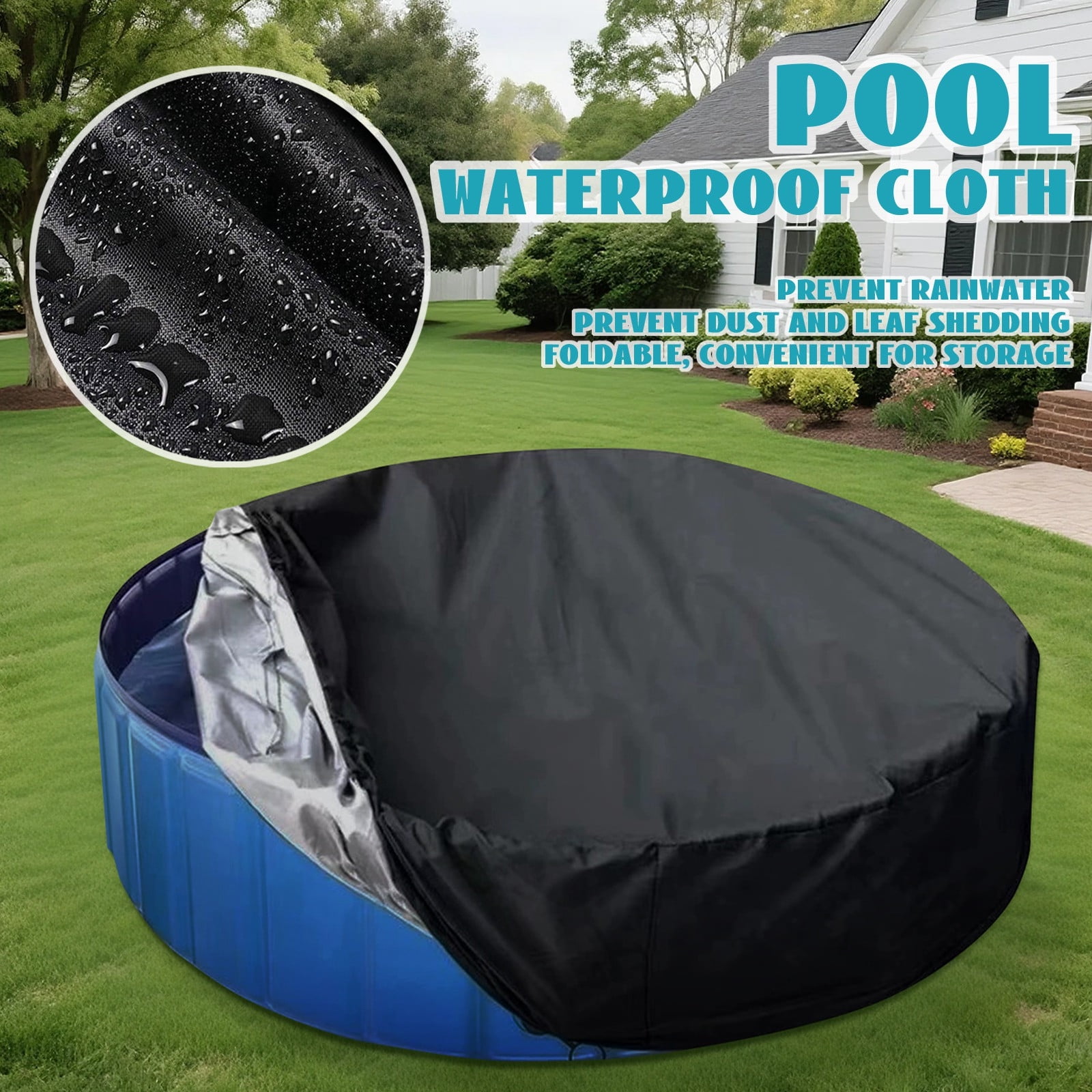6 Ft Round Pool Cover with Fast Tightening Patented Ratchet,Solar Pool ...