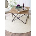 thumbnail image 1 of 6 Ft Round Off White Jute Area Rug, Hand-Woven, Reversible, Farmhouse Boho Style, Durable & Pet-Friendly Rug for Living Room, Dining Room, and Bedroom, 1 of 4