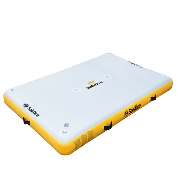 Swim Central Inflatable Dock Solstice Drop Stitch With Handles - 6' - Yellow and White