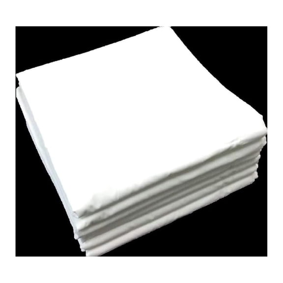 6 Full Flat Sheets, Wrinkle Free 60% Cotton 40% Polyester Bulk Bed Sheets, Hotel Quality by