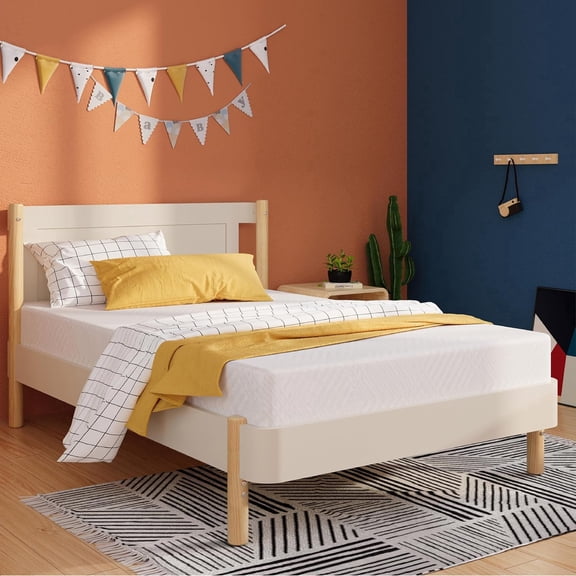 ASINMAK 6 inch Memory Foam Green Tea Mattress in Box, Fiberglass Free, Medium Firm, Vacuum-Packed, Odor-Resistant, Suitable for Bunk Beds & Dormitories, Full