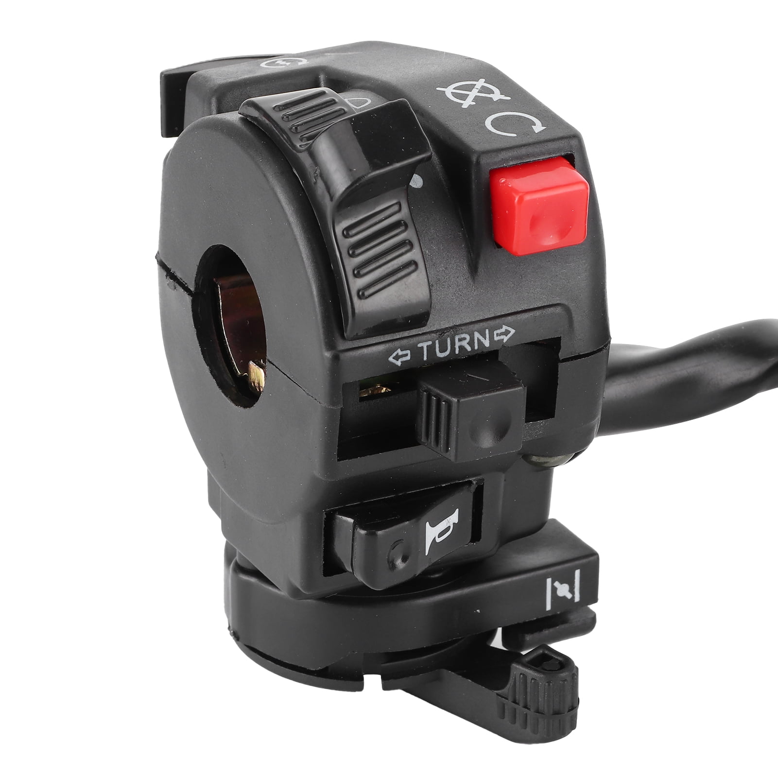 6Function 9 Wire Left Side Control Switch Assembly Kill Start Light