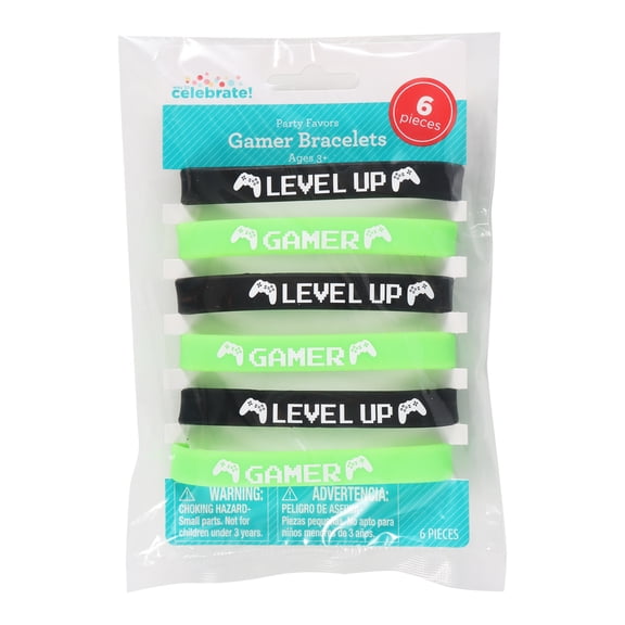 6 Count, Gamer Bracelets, Party Favors, by Way To Celebrate