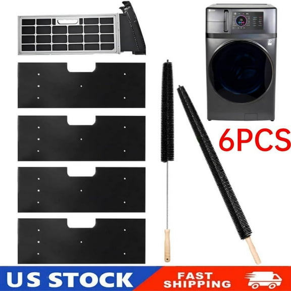 6 GE Washer Dryer Combo,WH01X35719 Lint Filter Replacement with Dryer Vent Brush