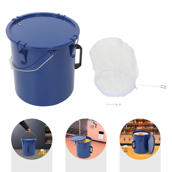 6 Gal Sealing Leakproof Waste Cooking Oil Storage Bucket, Large Capacity Grease Container with Carrying Handles for Food Truck Catering Use