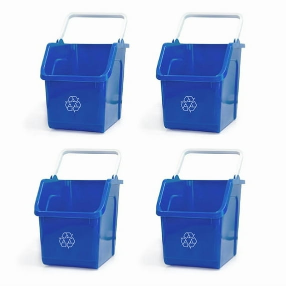 6 Gallon/25 Liter Handy Recycler with Easy Carry Handle(0942) - 4 pack