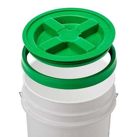 6 Gallon API White Bucket with Gamma Seal Lid (green)