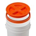 thumbnail image 1 of 6 Gallon API White Bucket with Gamma Seal Lid (orange), 1 of 1
