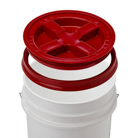 6 Gallon API White Bucket with Gamma Seal Lid (red)
