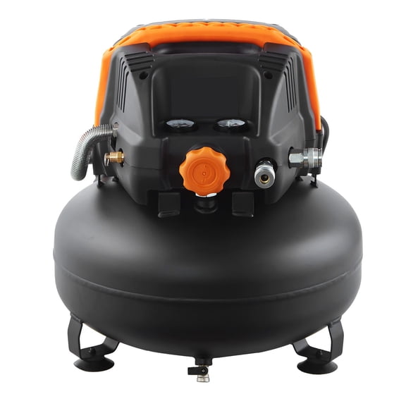 6 Gallon Air Compressor 1.7HP 2.3 CFM at 90 PSI Pancake 150 PSI Working Pressure Oil Free Tank Tire Inflation Woodwork Nailing