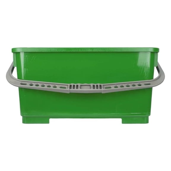 6 Gallon Durable Lightweight Mop Bucket with Squeegee Carrying Clips and Ergonomic Handle for Floor and Window Cleaning - Green