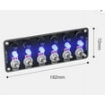 thumbnail image 1 of 6 Gang Metal Rocker Switch Panel w/ LED Circuit Breaker Fuse Box Car Marine Boat, 1 of 1