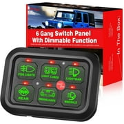 6 Gang Switch Panel Electronic Relay Circuit Control System Dimmable LED Backlights For Car Marine SUV