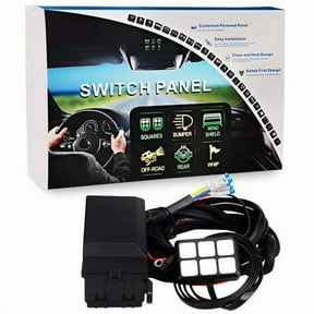6 Gang Switch Panel Electronic Relay System Circuit Control Box Fuse Relay Box Wiring Harness for Auto Truck Boat Marine