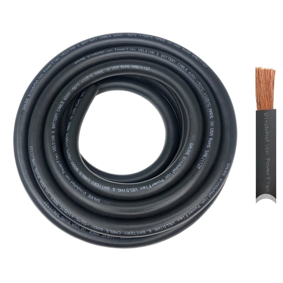 6-Gauge 5 ft. Black Welding Cable