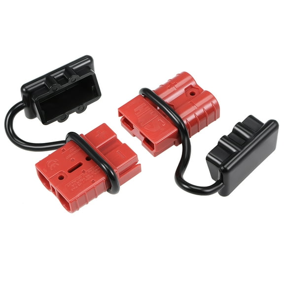 6 Gauge Battery Quick Connect Disconnect Kit 50A Wire Connector for Winch Auto Car Trailer Driver Red 2pcs