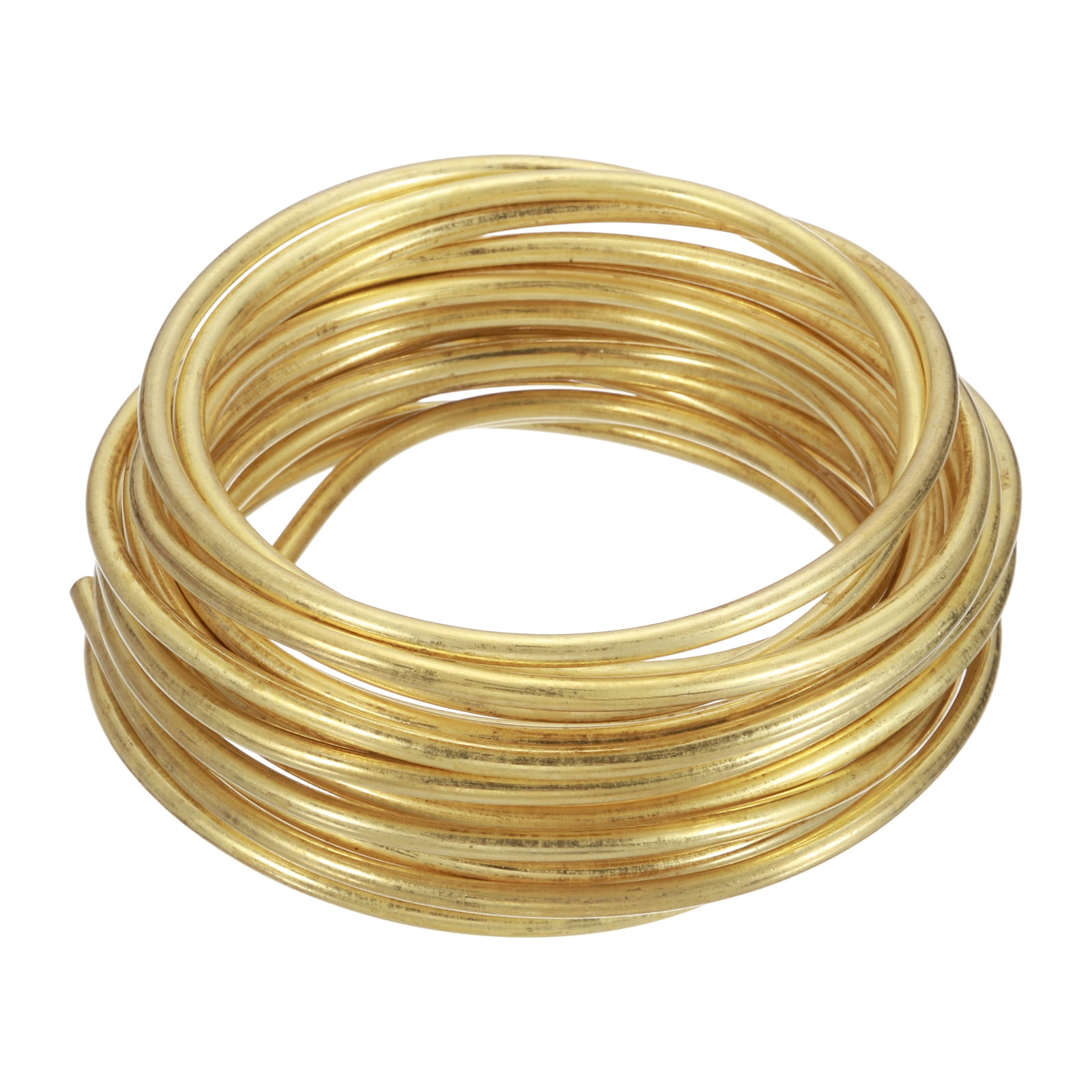 6 Gauge Brass Round Wire, 20 ft Craft Tarnish Resistant Beading Wires