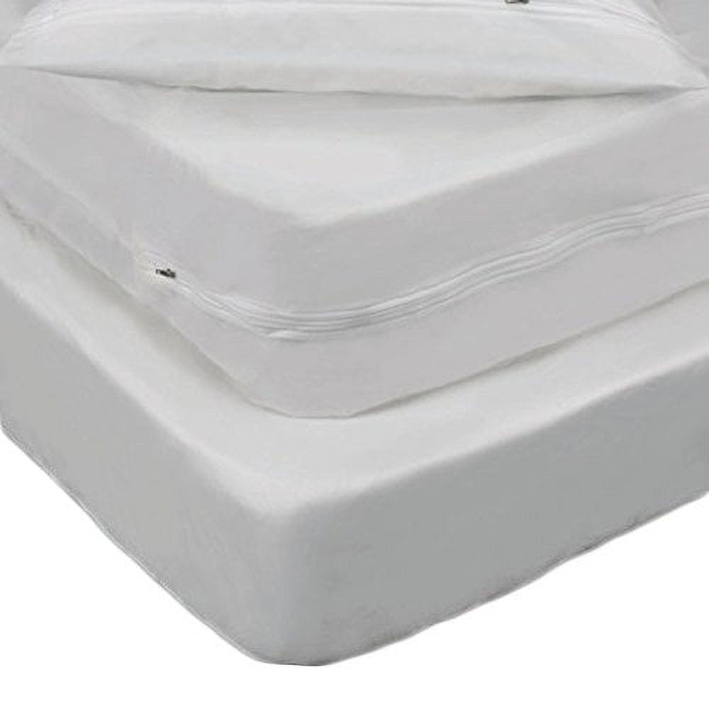 6 Gauge Vinyl Zippered Twin Size Mattress Cover, 9Inch Deep