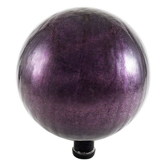 6" Gazing Globe, Plum, Crackle