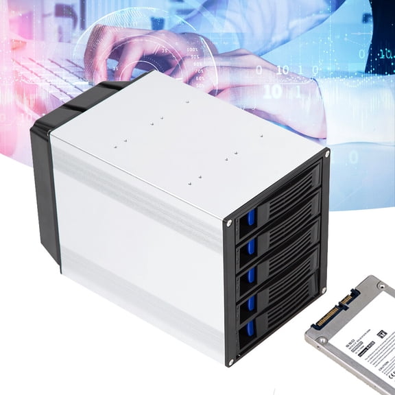 6 Gbps 5 Bay SATA HDD SAS Docking Station Offline Clone 2.5/3.5" Hard Drive Bays