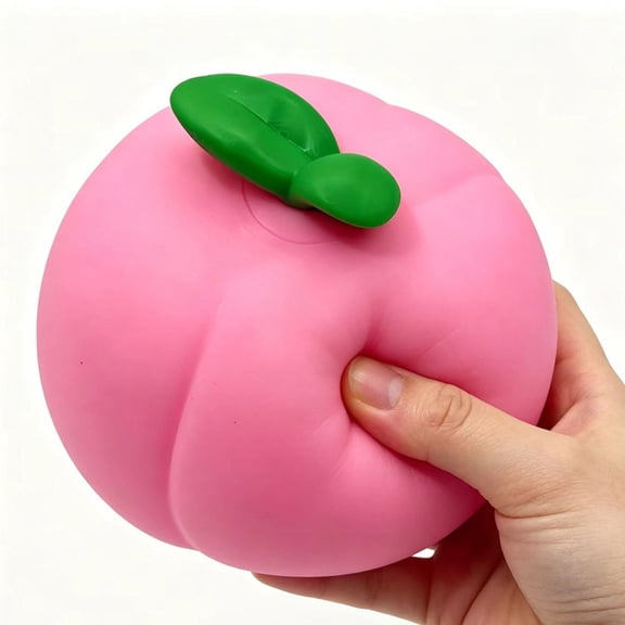 6" Giant Peach Squishy, Jumbo Slow Rising Peach Stress Ball Peach Peach Toys Slow Rising Soft Peach Fruit Toy, Stress Relief Squishy (No Box)