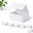 6 Gift Boxes 9x6.5x3.8 Inches Whiteic With Lids - Walmart.com