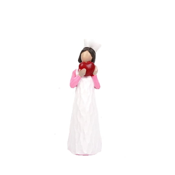 6" Gifts for Women Hand-Painted Angel Figurine, Thank You Resin Statue for Appreciation Week, Keepsake for Thanksgiving Souvenir Decor A