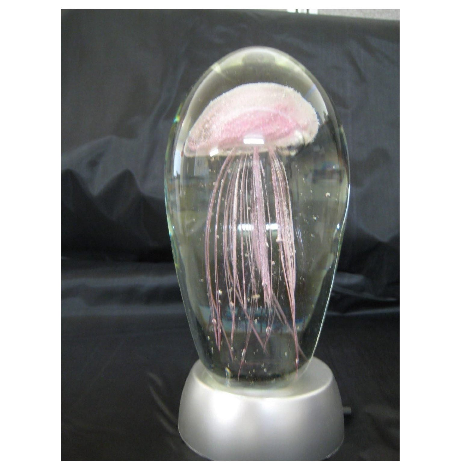6" Glass Jellyfish Paperweight (Glow in Dark) With 3 Color (, Purple ...