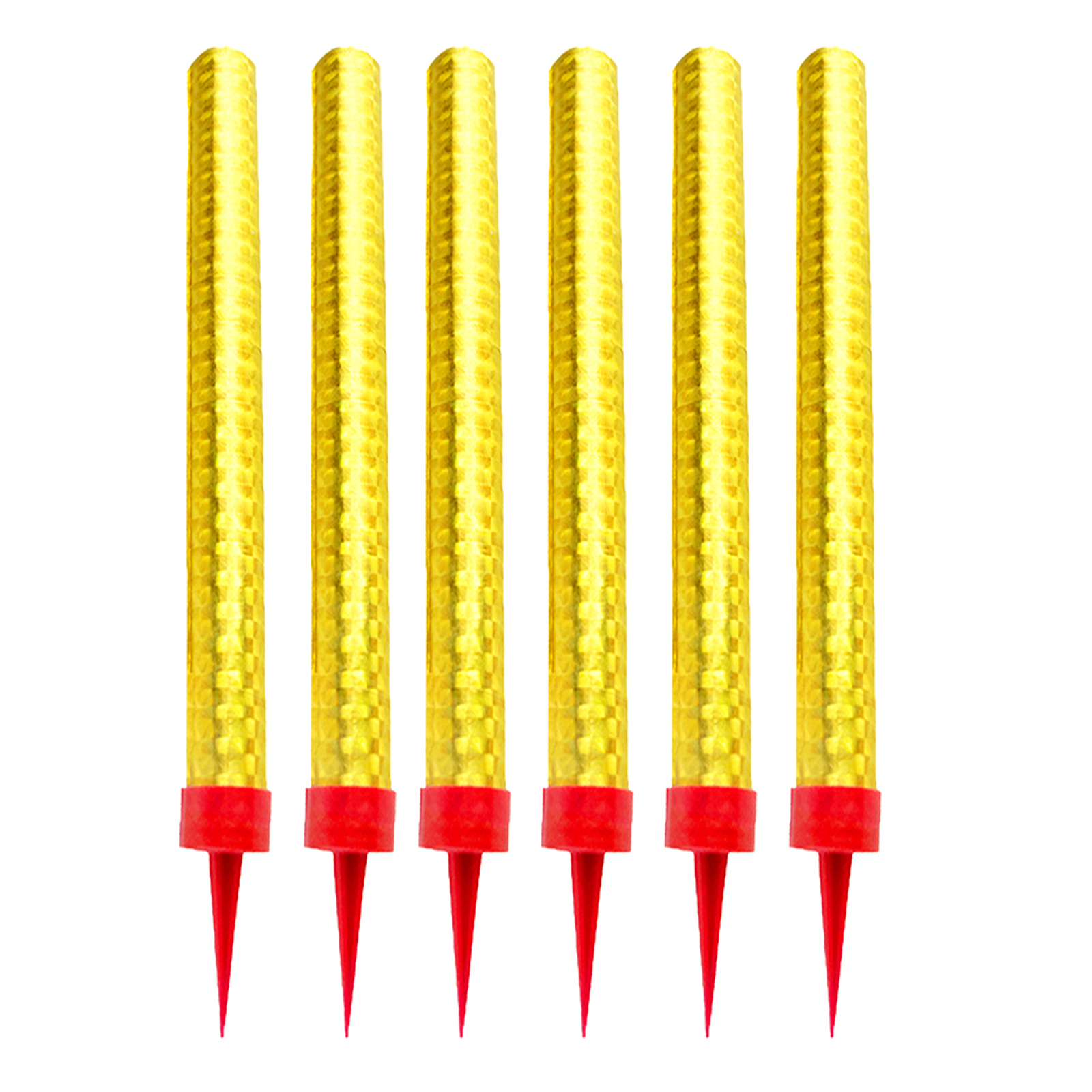 Sparkling Party Candles, 6 Ct, Sparklers 3 Gold and 3 Silver