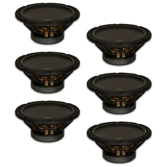 6 Goldwood Sound GW-10PC-8 Heavy Duty 8ohm 10" Woofers 400 Watts each Replacement Speakers