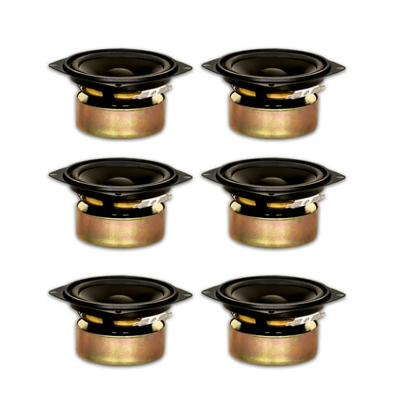 6 Goldwood Sound GW-204/4S Shielded 4" Woofers 70 Watt each 4ohm Replacement Speakers