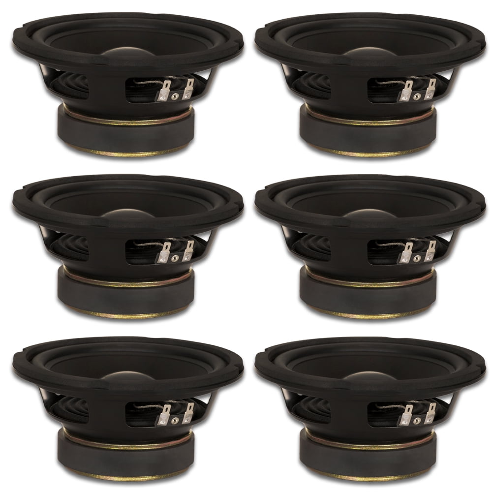 6 Goldwood Sound GW-6024 Rubber Surround 6.5" Woofers 170 Watts each 4ohm Replacement Speakers