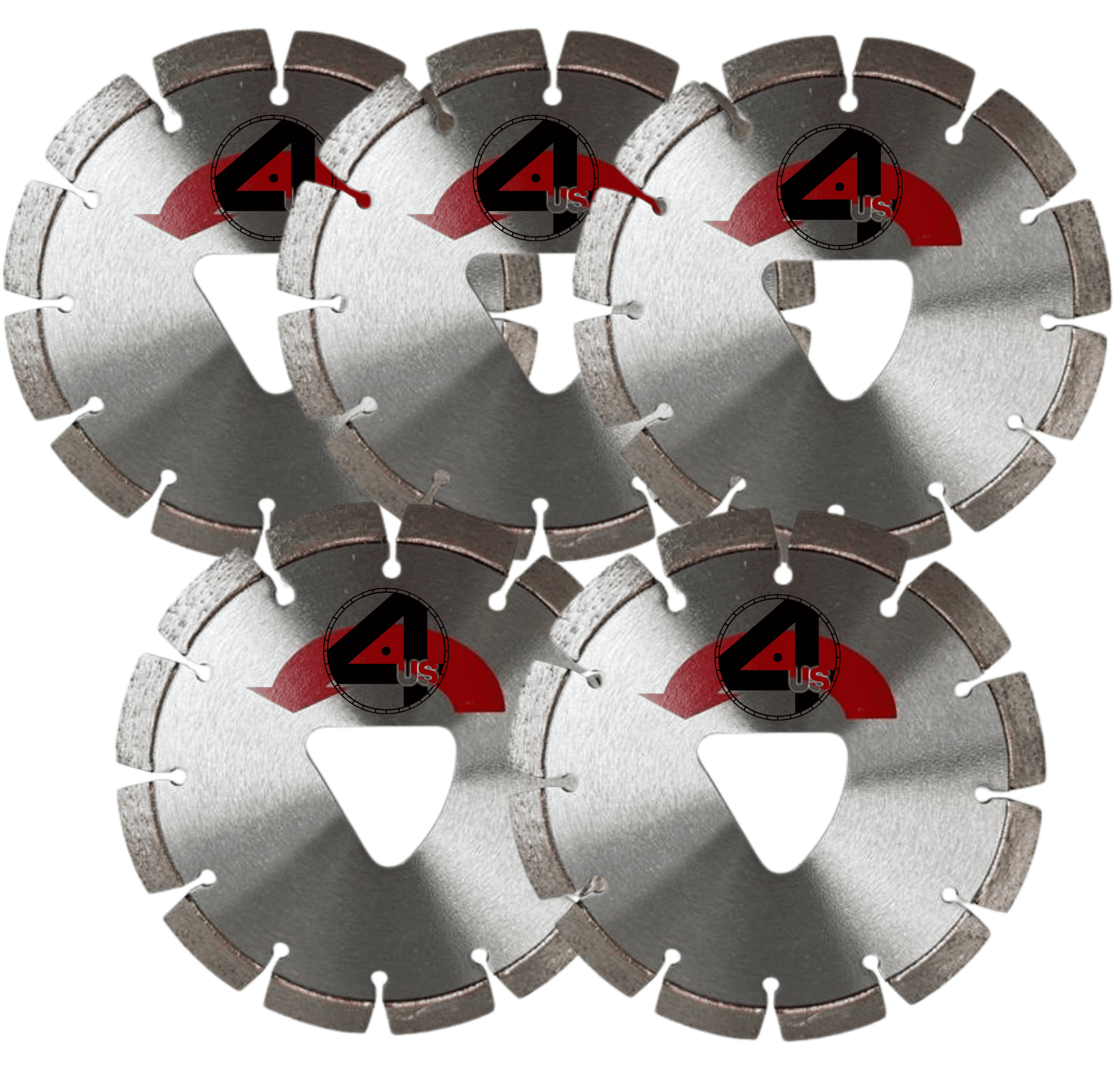 6" Green Concrete Diamond Saw Blades for Early Entry Cutting - 0.100" Width, Medium Bond Universal Fit 5 Pack