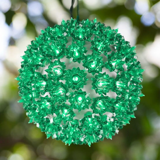 6" Green LED Starlight Sphere Outdoor Hanging Ball Lights Christmas Balls, Outdoor Party Lights Sphere Lights