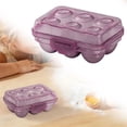 6 Grid Egg Storage Box, Portable Egg Dispenser Holder Case with Lock ...