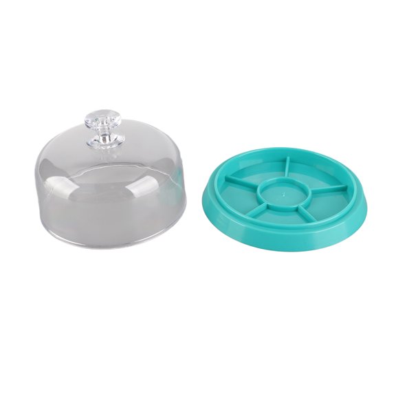 6-Grid Watch Movement Dust Cover Tray with Base - Portable Plastic Parts Storage Case for Watch Repair Tools, 4.06" Diameter