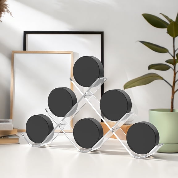 6 Grids Acrylic Hockey Puck Display Case Hockey Puck Holder Pucks Display Holders Stand Cases Autographed Sports Memorabilia