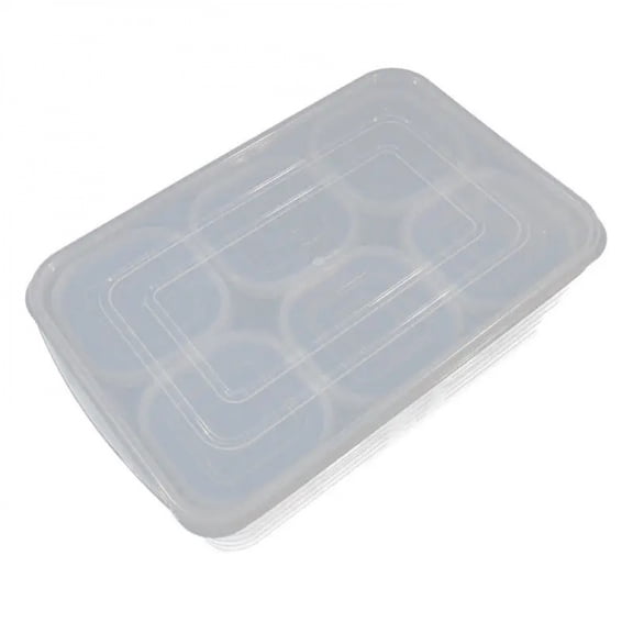 6 Grids Divided Serving Tray Storage Box Kitchen Portable Sub-format Seasoning Separator Box Fresh-keeping Snack Fruits Food Box